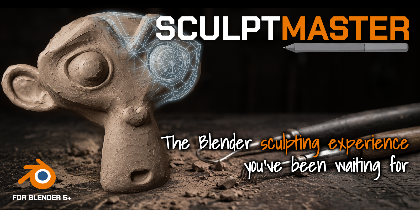 SculptMaster clay and wireframe character artwork